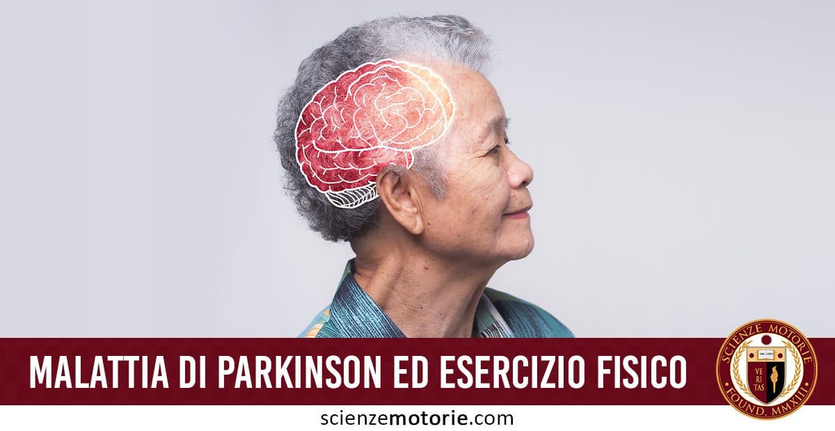 Persona anziana di profilo con illustrazione del cervello sovrapposta sulla testa, su sfondo neutro; immagine concettuale sulla salute mentale con logo scienzemotorie.com