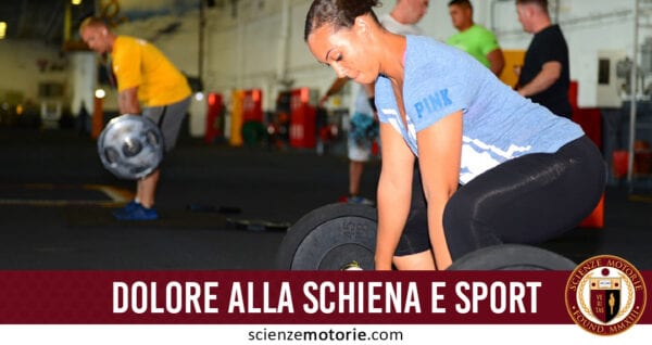 dolore schiena e sport