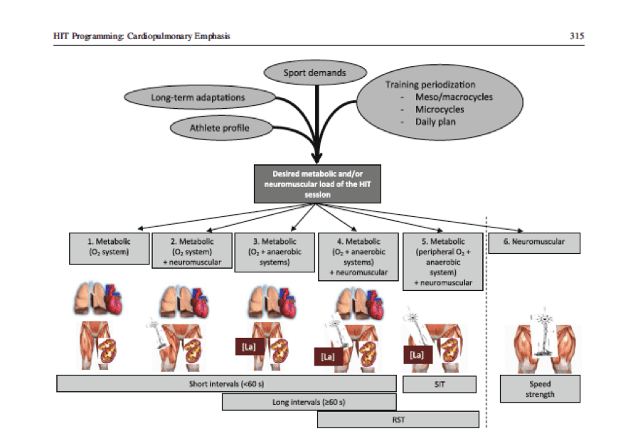 Processo decisionale per la selezione del formato di HIIT in base alle risposte e allo sforzo fisiologico in acuto.